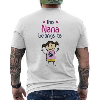 Personalized Grandma Grandpa Belongs Back Print T-Shirt - Thegiftio UK