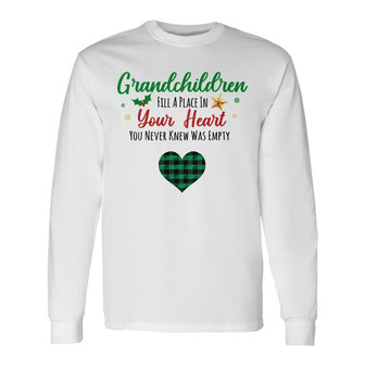 Personalized Grandma Grandpa Heart Long Sleeve Shirt - Thegiftio UK