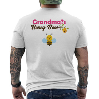 Personalized Grandma Honey Bees White Back Print T-Shirt - Thegiftio UK
