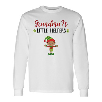 Personalized Grandma Little Helpers Christmas Long Sleeve Shirt - Thegiftio UK