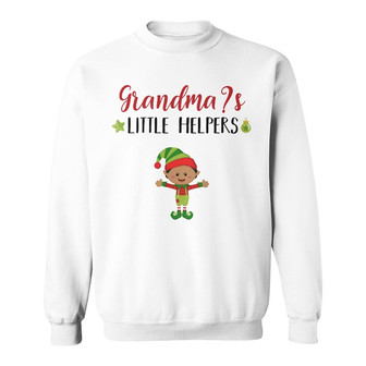 Personalized Grandma Little Helpers Christmas Sweatshirt - Thegiftio UK