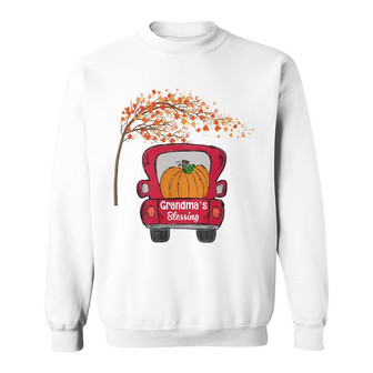 Personalized Grandma Little Pumpkin Fall Halloween Sweatshirt - Thegiftio UK