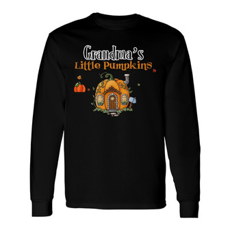 Personalized Grandma Little Pumpkin Fall Long Sleeve Shirt - Thegiftio UK