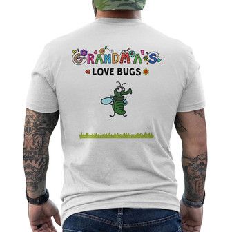 Personalized Grandma Love Bugs Back Print T-Shirt - Thegiftio UK