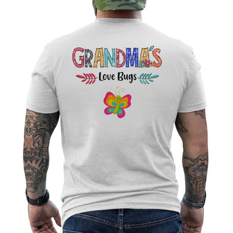 Personalized Grandma Love Bugs Back Print T-Shirt - Thegiftio UK