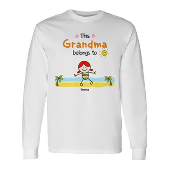 Personalized Grandma Mom Long Sleeve Shirt - Thegiftio UK