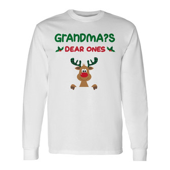 Personalized Grandma Reindeer Christmas Long Sleeve Shirt - Thegiftio UK