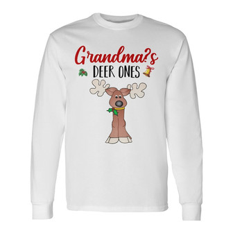 Personalized Grandma Reindeer Christmas Long Sleeve Shirt - Thegiftio UK