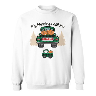 Personalized Grandma Truck Thanksgiving Christmas Sweatshirt - Thegiftio UK