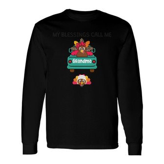 Personalized Grandma Turkey Thanksgiving Christmas Long Sleeve Shirt - Thegiftio UK