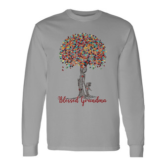 Personalized Grandma White Long Sleeve Shirt - Thegiftio UK