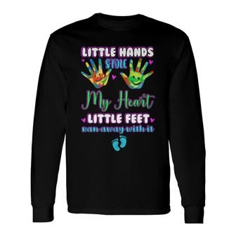 Personalized Grandparents Little Feet Long Sleeve Shirt - Thegiftio UK