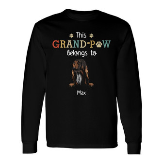 Personalized Grandpaw Dog Grandpa Long Sleeve Shirt - Thegiftio UK