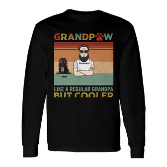 Personalized Grandpaw Dog Long Sleeve Shirt - Thegiftio UK