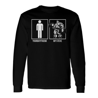 Personalized Gym Fitness Husband Boyfriend Son Long Sleeve Shirt - Thegiftio UK