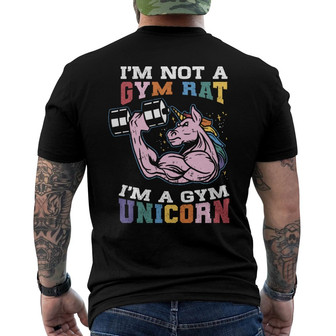 Personalized Gym Unicorn Back Print T-Shirt - Thegiftio UK