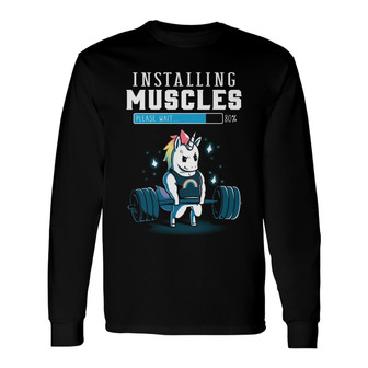 Personalized Gym Unicorn Long Sleeve Shirt - Thegiftio UK