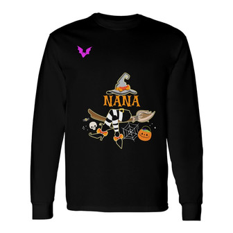 Personalized Halloween Grandma Witch Long Sleeve Shirt - Thegiftio UK