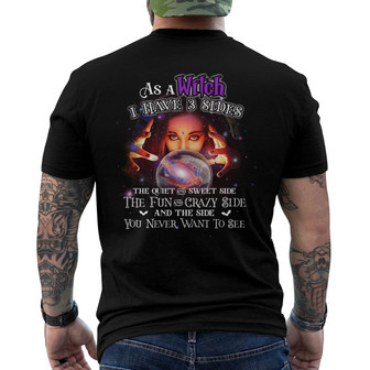 Personalized Halloween Witch Three Sides Back Print T-Shirt - Thegiftio UK
