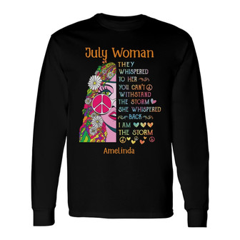 Personalized Hippie Girl Long Sleeve Shirt - Thegiftio UK