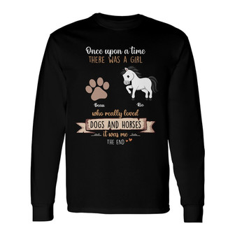 Personalized Horse And Dog Long Sleeve Shirt - Thegiftio UK