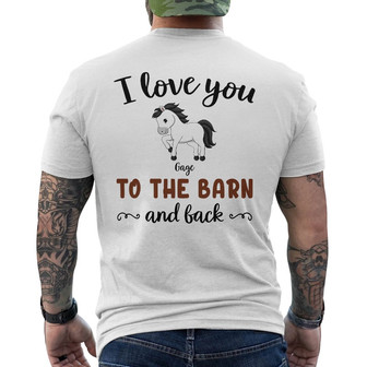 Personalized Horse To The Barn Back Print T-Shirt - Thegiftio UK