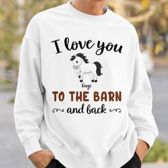 Personalized Horse To The Barn Sweatshirt - Thegiftio UK