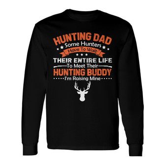 Personalized Hunting Buddy Dad Grandpa Long Sleeve Shirt - Thegiftio UK