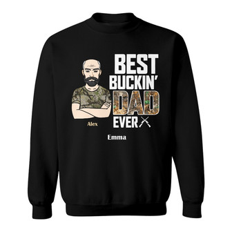 Personalized Hunting Dad Grandpa Sweatshirt - Thegiftio UK