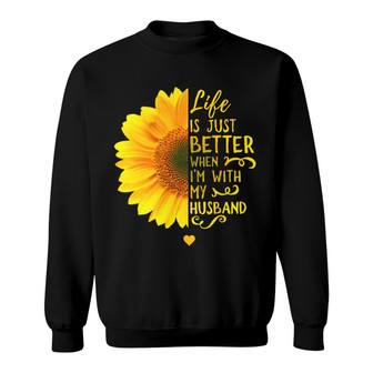Personalized Husband And Wife Sunflower Sweatshirt - Thegiftio UK