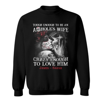 Personalized Husband Wife Skull Sweatshirt - Thegiftio UK