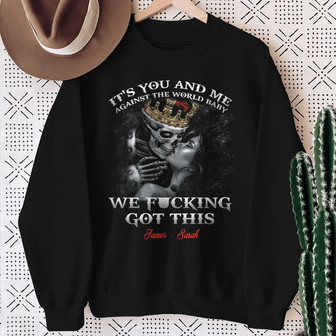 Personalized Husband Wife Skull Sweatshirt - Thegiftio UK