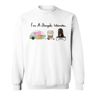 Personalized I Am A Simple Woman Dog Mom Sweatshirt - Thegiftio UK
