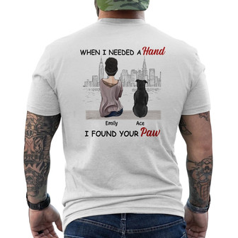 Personalized I Found Your Paws Dog Back Print T-Shirt - Thegiftio UK