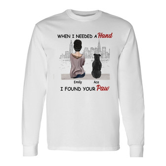 Personalized I Found Your Paws Dog Long Sleeve Shirt - Thegiftio UK