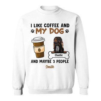Personalized I Like Coffee And Dogs Sweatshirt - Thegiftio UK