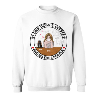 Personalized I Like Dog And Coffee Sweatshirt - Thegiftio UK