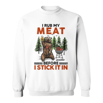 Personalized I Rub My Meat BBQ Camping Sweatshirt - Thegiftio UK