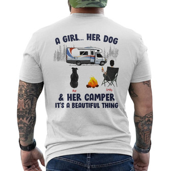 Personalized It's A Beautiful Thing A Girl and Her Dog Back Print T-Shirt - Thegiftio UK