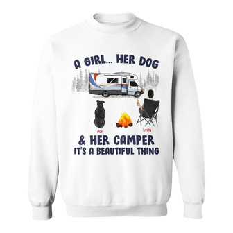 Personalized It's A Beautiful Thing A Girl and Her Dog Sweatshirt - Thegiftio UK