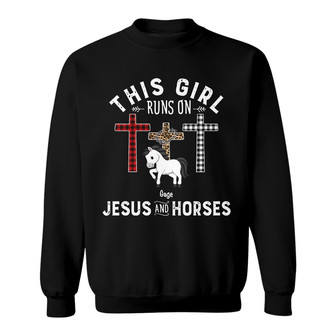 Personalized Jesus And Horses Sweatshirt - Thegiftio UK