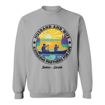 Personalized Kayaking White Sweatshirt - Thegiftio UK