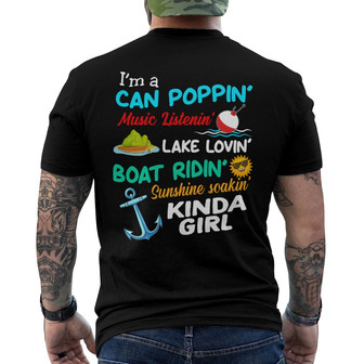 Personalized Lake Fishing Kinda Girl Back Print T-Shirt - Thegiftio UK