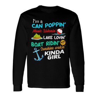 Personalized Lake Fishing Kinda Girl Long Sleeve Shirt - Thegiftio UK