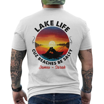 Personalized Lake Life White Back Print T-Shirt - Thegiftio UK