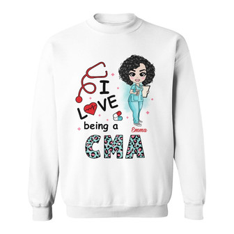 Personalized Love Being A Nurse Sweatshirt - Thegiftio UK