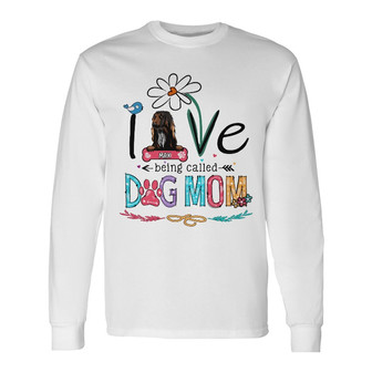 Personalized Love Being Called Dog Mom Long Sleeve Shirt - Thegiftio UK