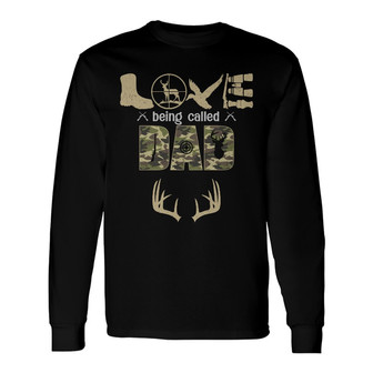 Personalized Love Being Dad Grandpa Hunting Long Sleeve Shirt - Thegiftio UK