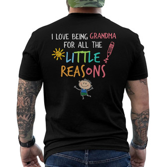 Personalized Love Being Grandma Back Print T-Shirt - Thegiftio UK