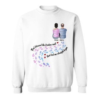 Personalized Love Couple God Blessed Husband Wife Sweatshirt - Thegiftio UK
